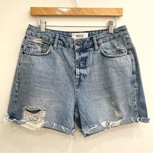 BDG Urban Outfitters High Rise Cutoff Cuffed Denim Shorts Women Blue Size 30